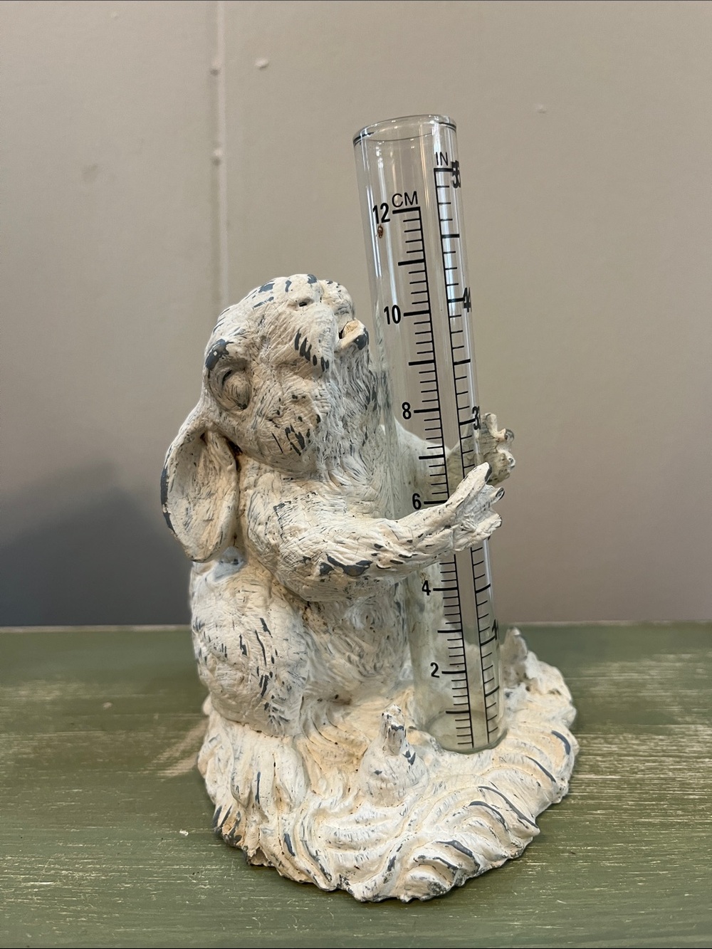 Vintage Bunny Rain Gauge